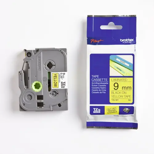 Vrpca Brother p-touch TZE621 9mm yellow/black-0