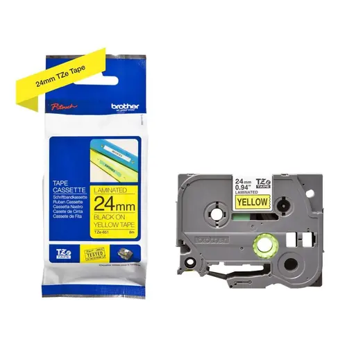 Vrpca Brother p-touch TZE651 24mm yellow/black-0