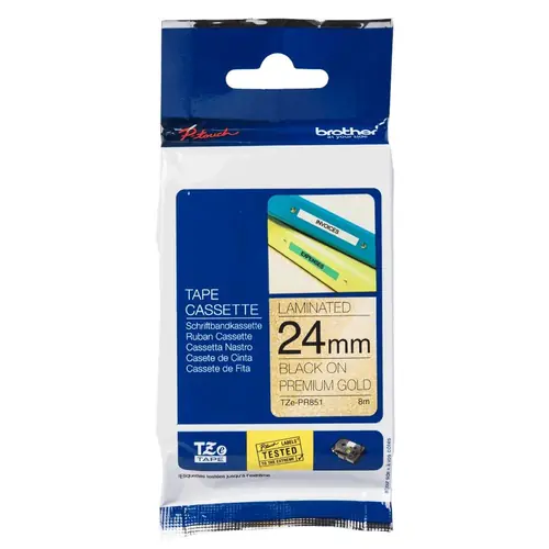 Vrpca Brother p-touch TZEPR851 24mm black/ premium gold-0