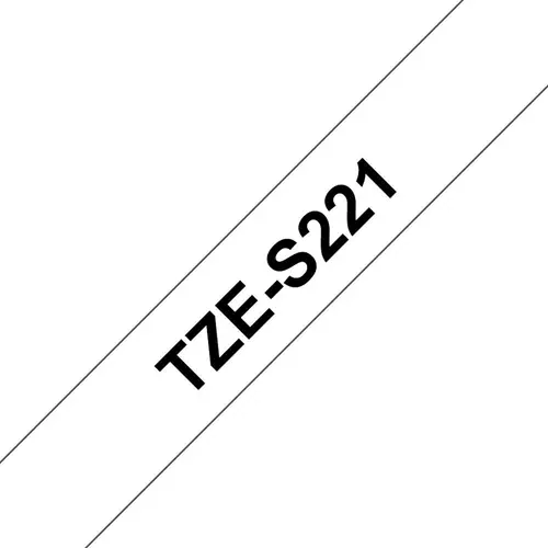 Vrpca Brother p-touch TZES221 9mm black/white-0