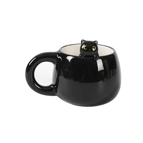 Šalica iTotal Charm Cat crna XL2525-0