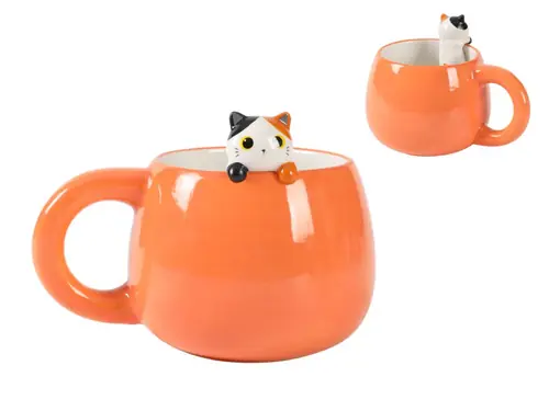 Šalica iTotal Charm Cat narančasta XL2526-0