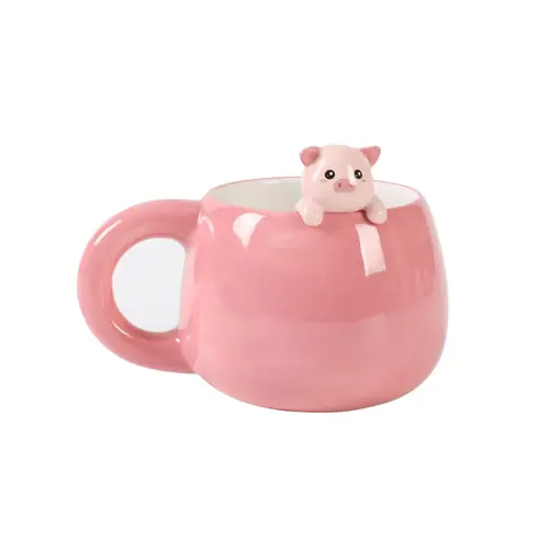 Šalica iTotal Charm Cute animals roza svinjica XL2567-0