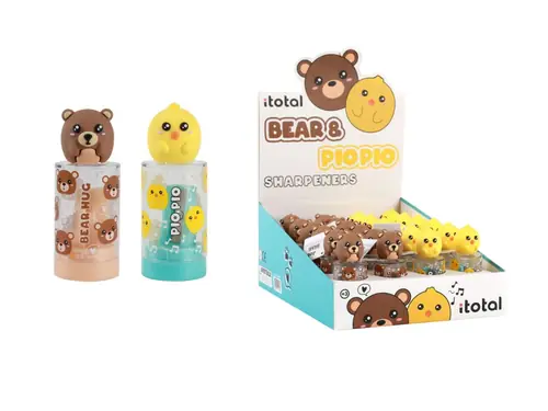 Šiljilo iTotal Cute animals medo+pilić sortirano 24/1 XL2692-0
