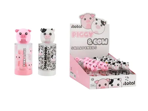 Šiljilo iTotal Cute animals svinjica+kravica sortirano 24/1 XL2691-0