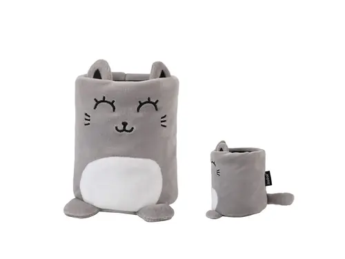 Čaša za olovke iTotal Cat siva XL2853-0