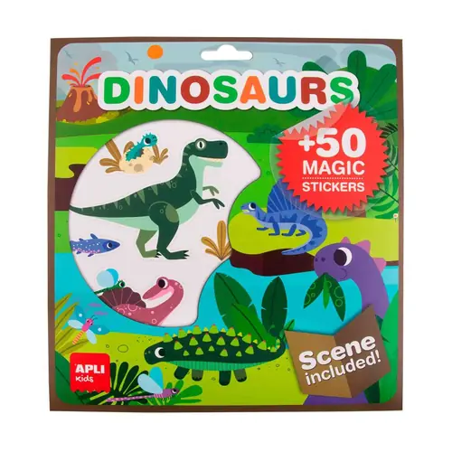 Stickers Apli removable game dinosaurs 19374-0