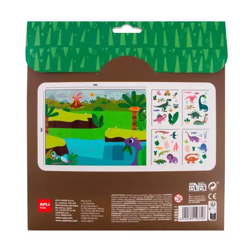 Stickers Apli removable game dinosaurs 19374-1