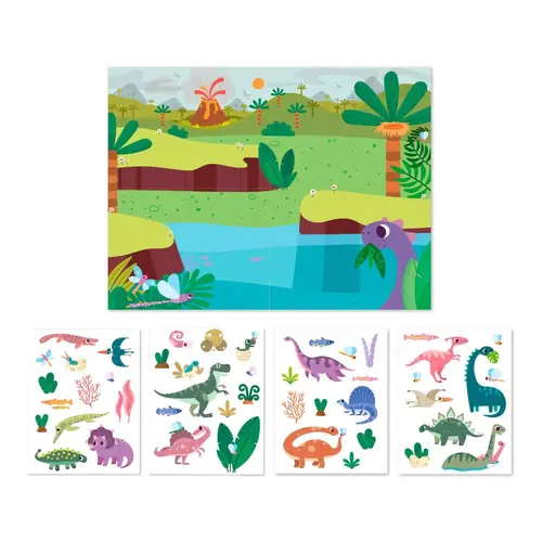 Stickers Apli removable game dinosaurs 19374-2
