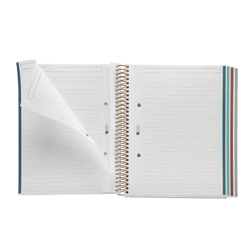 Kolegij blok Miquelrius A5 70g 100L spiralni crte bloom british MR4048-1