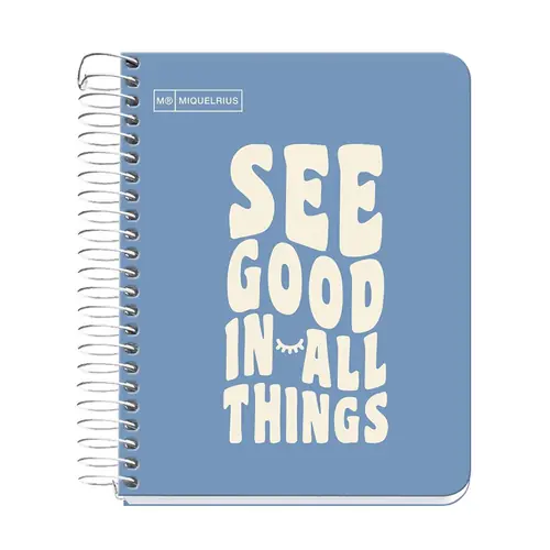 Kolegij blok Miquelrius A6 90g 100L spiralni crte Messages rigid cardboard capri MR4276-0