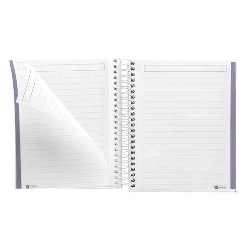 Kolegij blok Miquelrius A6 90g 100L spiralni crte Messages rigid cardboard purple MR4280-1