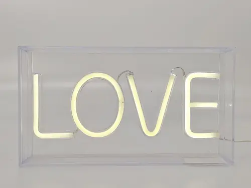 Lampa natpis iTotal LED Love neon bijela XL2762-0