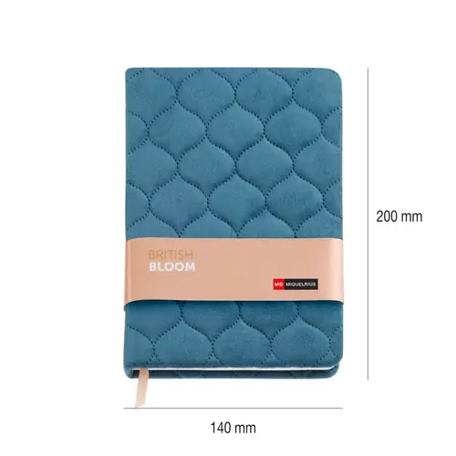 Notes Miquelrius A5 80g British Bloom podstavljeni plavi točkice MR8238-2