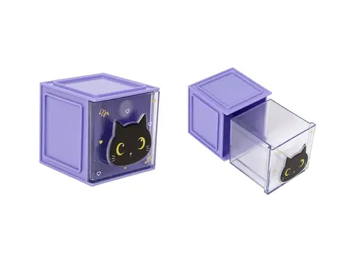 Organizator stolni iTotal kockasti Cat crna 9x9x9,5cm XL2961-0