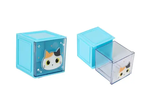 Organizator stolni iTotal kockasti Cat narančasta 9x9x9,5cm XL2962-0
