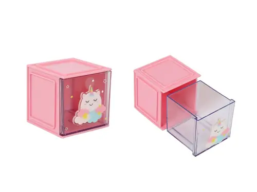 Organizator stolni iTotal kockasti Unicorn 9x9x9,5cm XL2965-0