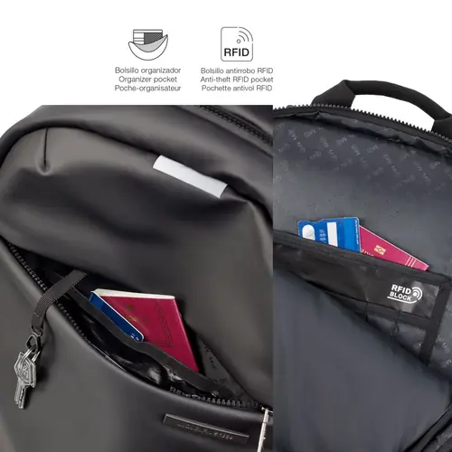 Ruksak za prijenosno računalo Miquelrius crna 16" M 38x46x13cm MR16980-6