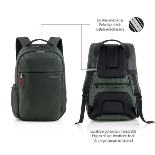 Ruksak za prijenosno računalo Miquelrius zeleni 16"M 38x46x13cm MR16981-1