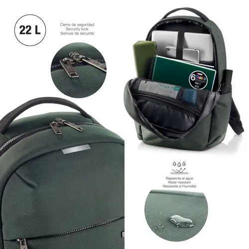 Ruksak za prijenosno računalo Miquelrius zeleni 16"M 38x46x13cm MR16981-2