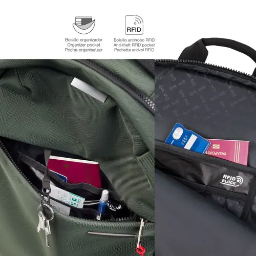 Ruksak za prijenosno računalo Miquelrius zeleni 16"M 38x46x13cm MR16981-6