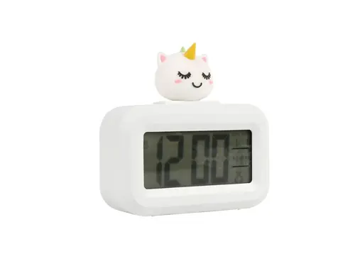 Sat budilica iTotal Unicorn digitalni bijeli XL2838-0