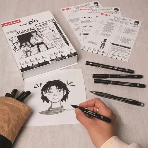 Marker Uni pin gift set Manga + tehnička ol M5-228 u kutiji 8/1-3