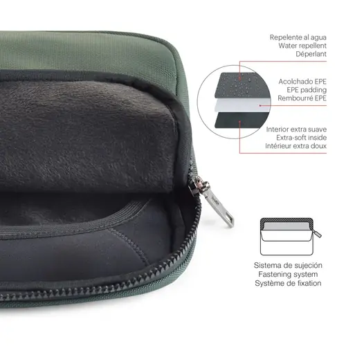 Zaštitna navlaka za prijenosno računalo Miquelrius zelena  15" i 16" 39x29x3cm MR16987-3