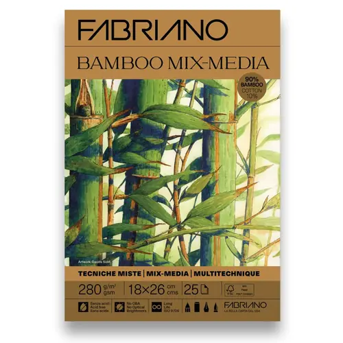 Blok Fabriano Bamboo 18x26 280g 25L ljepljeni top side 19100727-0