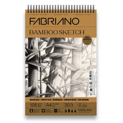 Blok Fabriano Bamboo 21x29,7 (A4) 105g 30L spiralni top side 19100725-0