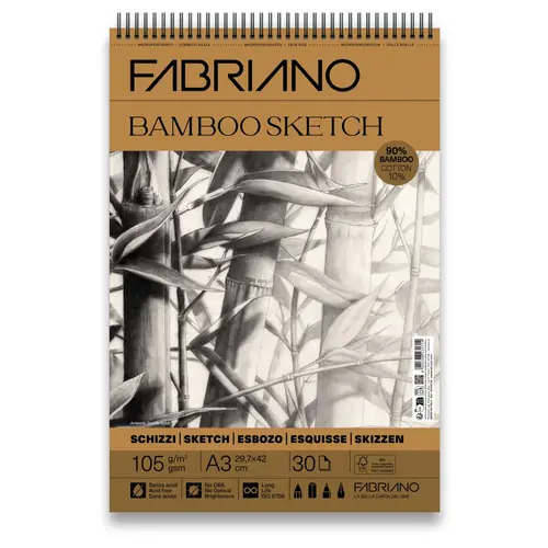 Blok Fabriano Bamboo 29,7x42 (A3) 105g 30L spiralni top side 19100726-0