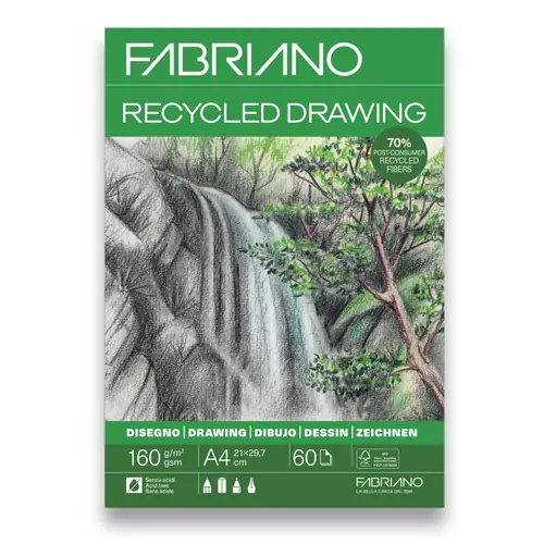 Blok Fabriano reciklirani 21x29,7 (A4) 160g 60L ljepljeni top side 19100757-0