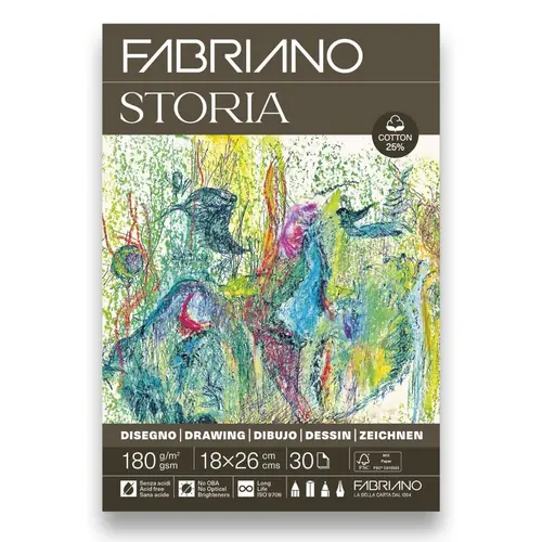 Blok Fabriano Storia 18x26 180g 30L ljepljeni top side 19100732-0