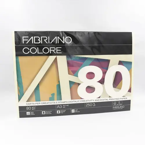 Papir Fabriano Colore A3/80g banana 250L 75029742 soft-0