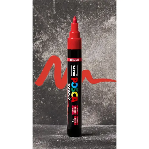 Uni pak marker Posca pc-5br brush sve boje 16/1 plastic free pakiranje-6