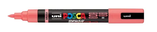 Marker Uni pc-5br brush Posca koraljno rozi-0