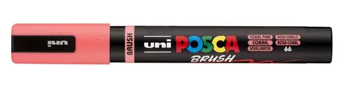 Marker Uni pc-5br brush Posca koraljno rozi-1