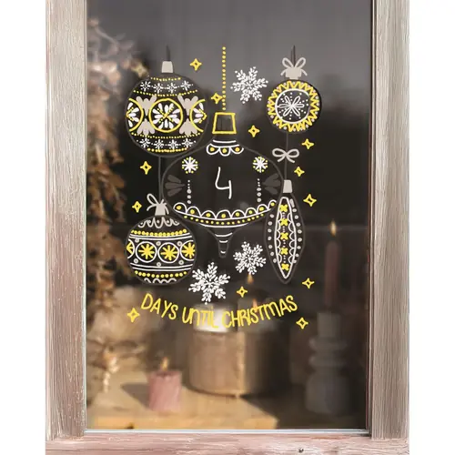 Marker Uni božićni gift set Chalk_kreda marker (elegant) pwe-5m 4 kom + 2 šablone u kutiji (set 04) 4/1 302422408-4