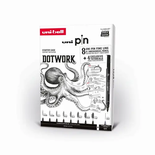 Marker Uni pin gift set Dotwork + tehnička ol M5-228 u kutiji 8/1-0