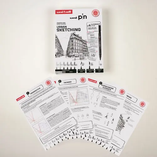 Marker Uni pin gift set Urban sketching + tehnička ol M5-228 u kutiji 8/1-3