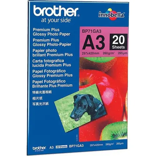 Papir Brother BP71GA3 Glossy A3 260 G/M2, 20 L-0