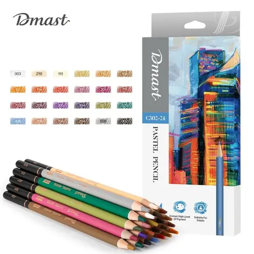 Umjetnički set Deli Dmast pastelne olovke 4,0mm 24 kom u kutiji EC302-24-0