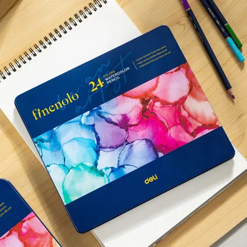 Umjetnički set Deli Finenolo akvarelne olovke 36 kom u metalnoj kutiji EC129-36-5