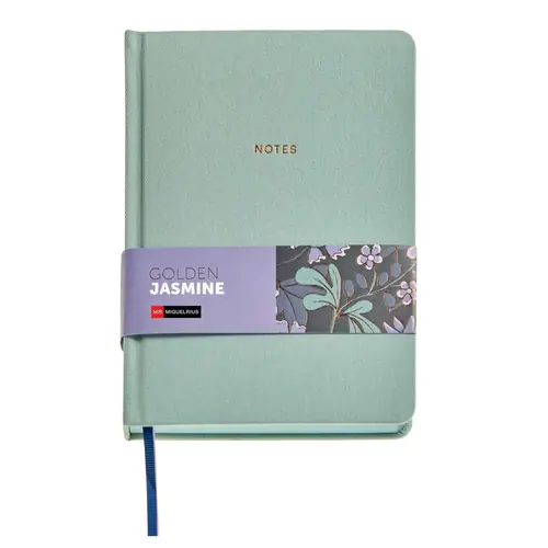 Notes Miquelrius A5 Golden Jazmine Zelena tkanina 96L 80g/m2 crte MR8307-0