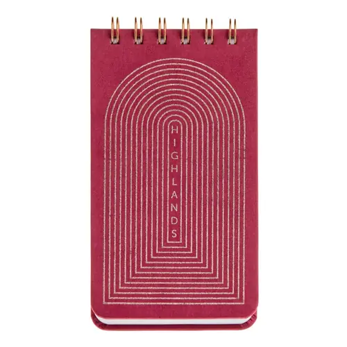 Blok Miquelrius 90x160mm Highland Days spirala gore Crveni baršun 70L 80g/m2 crte MR7773-0
