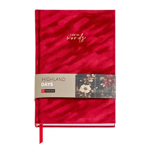 Notes Miquelrius A5 Highland Days plišani crveni 80L 80g/m2 čista MR8293-0