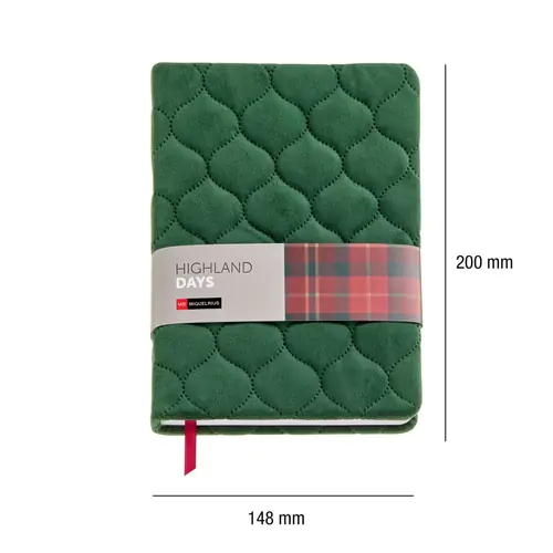 Notes Miquelrius A5 Highland Days podstavljeni zeleni 80L 80g/m2 točkice MR8294-4