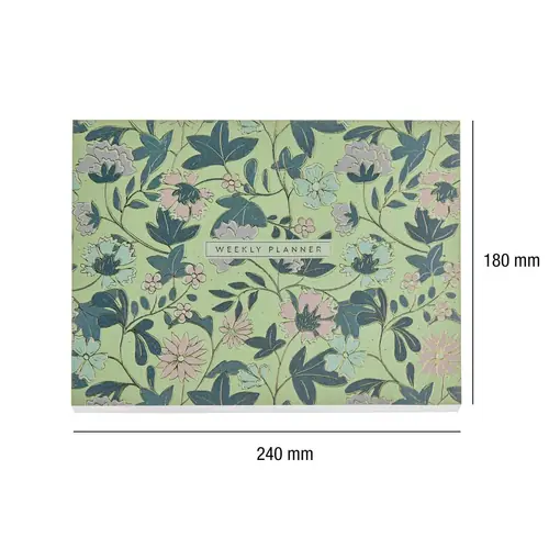 Planer tjedni Miquelrius Golden Jazmine 240x180 mm Cvjetni zeleni MR7779-1