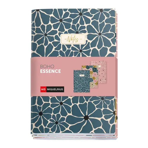 Set bilježnica Miquelrius A6 Boho Essence Šivane 80L 80g/m2 čista 3/1 MR8304-0