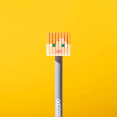 Kemijska olovka Puckator Minecraft s gumenim ukrasom (Alex/Steve/Creeper/Enderman) sortirano 24/1 PEN209-4